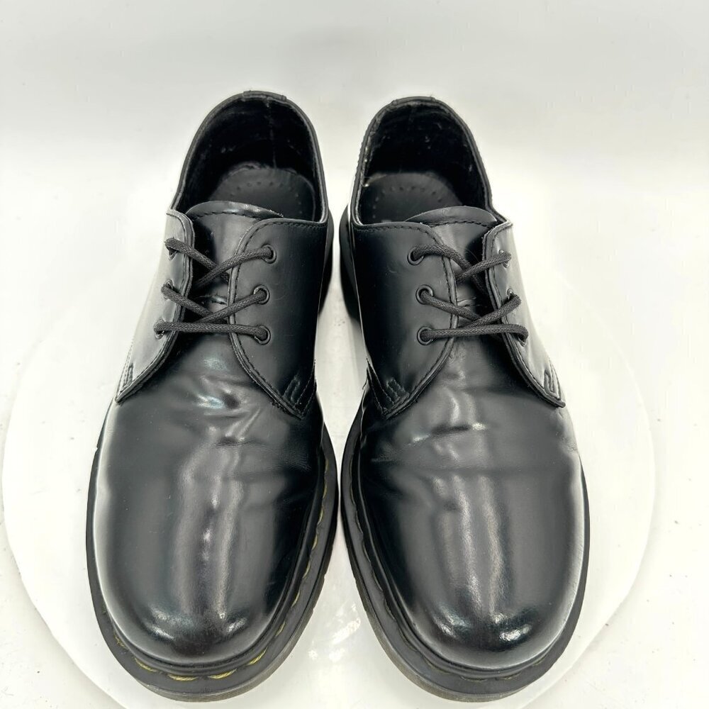 Dr Martens 1461 Women Size 9 Black Smooth Leather Platform Lace Up Derby Shoes